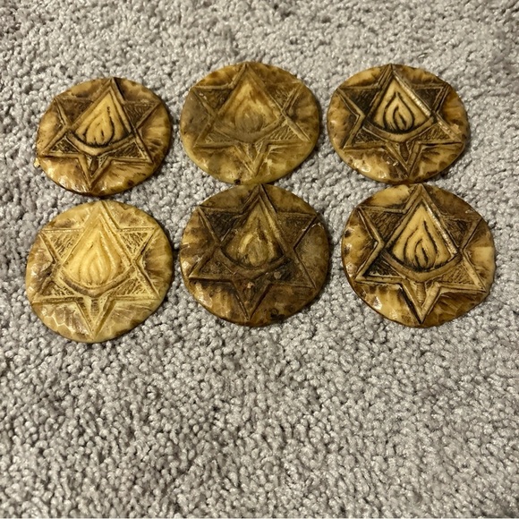 Jewelry - Lot Of 6 Star Of David Center Flame Pendants 3”